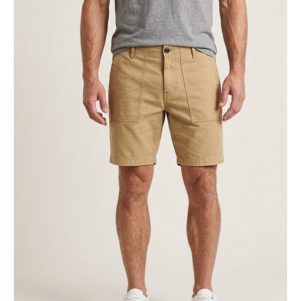 Lucky Brand Mens Khaki Herringbone Military Utility Shorts Type L-54C Size 33‎
